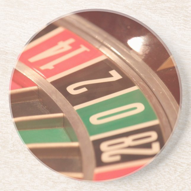 Casino Gambling Roulette Wheel Vintage Retro Style Coaster (Front)