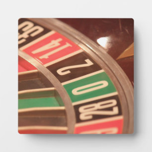 Casino Gambling Roulette Wheel Vintage Retro Style Plaque