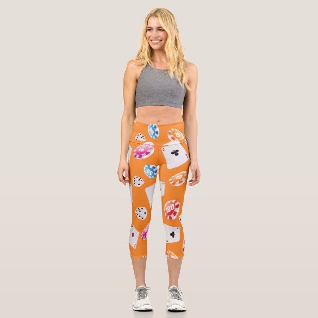 Casino, Games accessories pattern 3 Capri Leggings (Front)