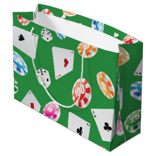 Casino, Games accessories pattern 4 Large Gift Bag