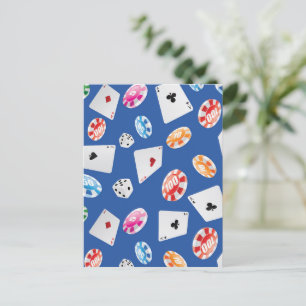 Casino, Games accessories pattern 6 Holiday Postcard