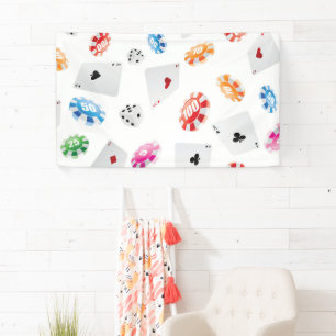 Casino, Games accessories pattern Banner