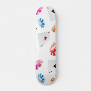 Casino, Games accessories pattern Skateboard