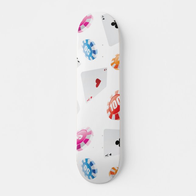 Casino, Games accessories pattern Skateboard (Front)