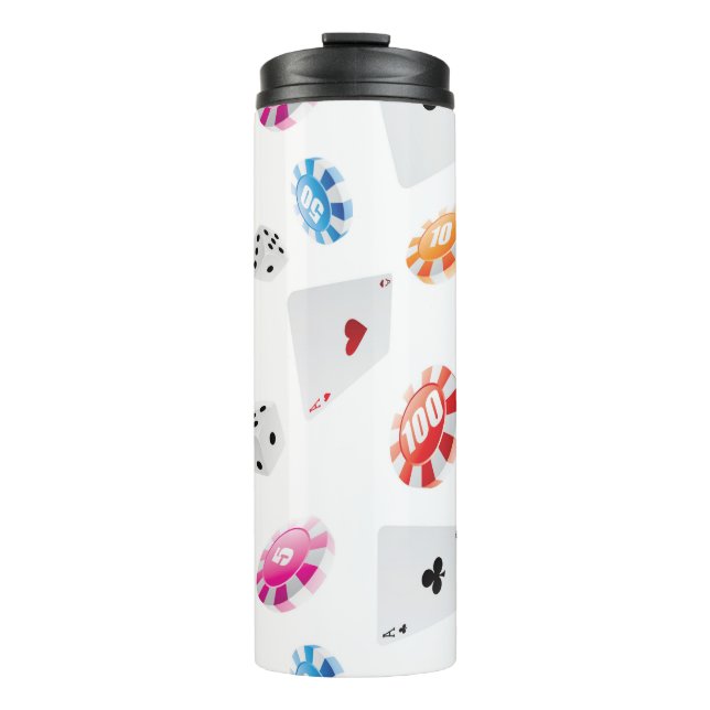 Casino, Games accessories pattern Thermal Tumbler (Front)