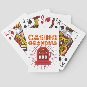 Casino Grandma Slot Machine Gambling Grandmother Playing Cards