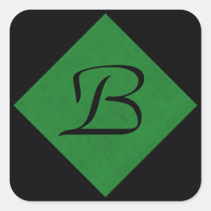 Casino Green Velvet Personalised Home Casino Square Sticker