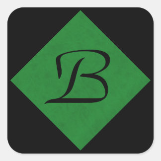 Casino Green Velvet Personalised Home Casino Square Sticker