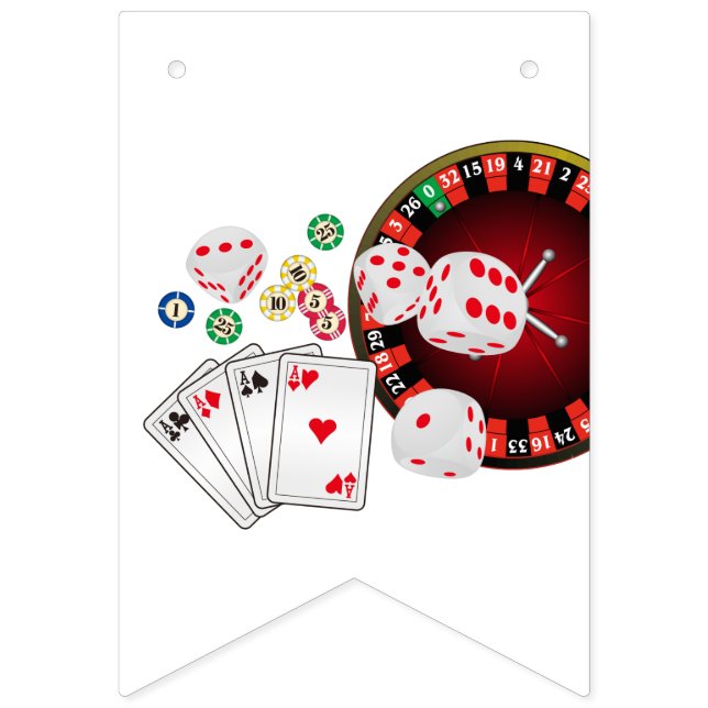 casino, happy birthday, BUNNING BANNER (Seventh Flag)