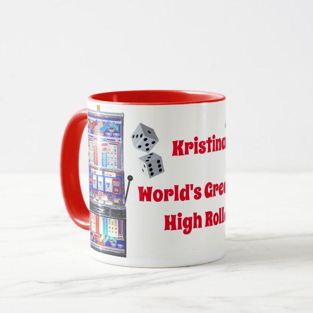 Casino High Roller Slot Machine Mug (Front Left)