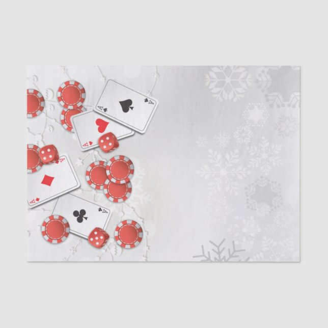 Casino Holiday Tissue Paper (Front)