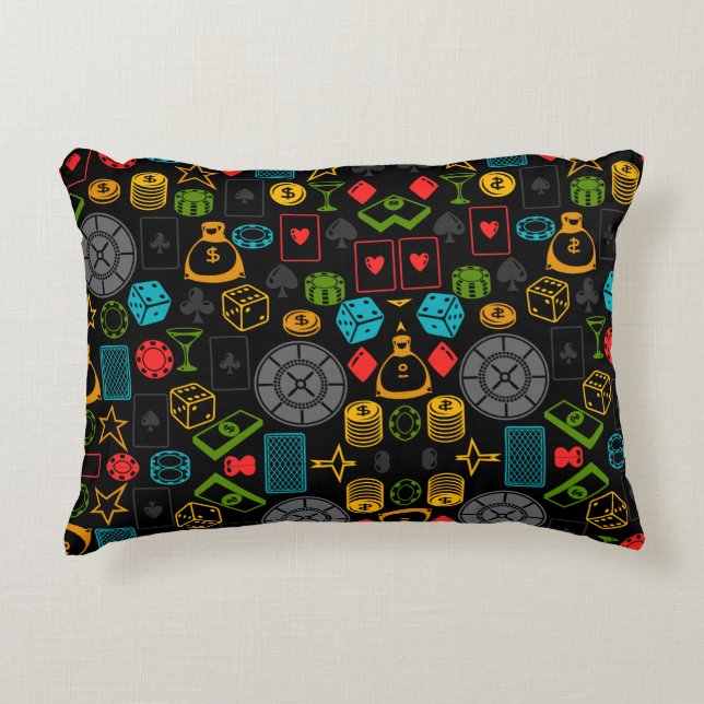 Casino Icons  Decorative Cushion (Front)