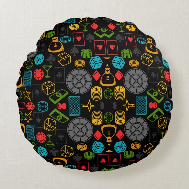 Casino Icons   Round Cushion (Front)