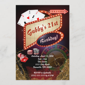 Casino Invitation, Casino Party Invitation