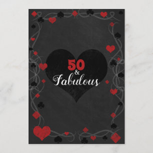 Casino/Las Vegas 50th Birthday Party Invitation