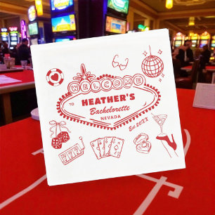 Casino Las Vegas Bachelorette Party Favours Napkin