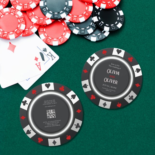 Casino Las Vegas Poker Chip wedding Invitation (Creator Uploaded)