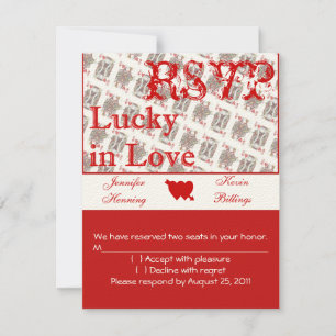 Casino Las Vegas Wedding RSVP Card