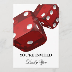 Casino Night Birthday Celebration Invitation