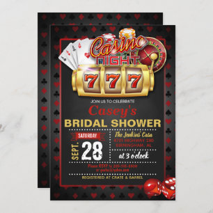 Casino Night Bridal Shower Invitation