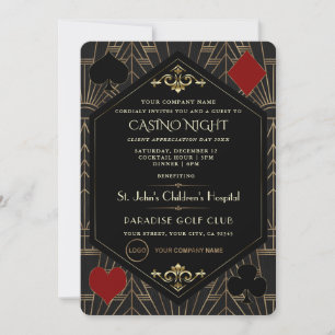 Casino Night Company Client Appreciation Day  Invitation