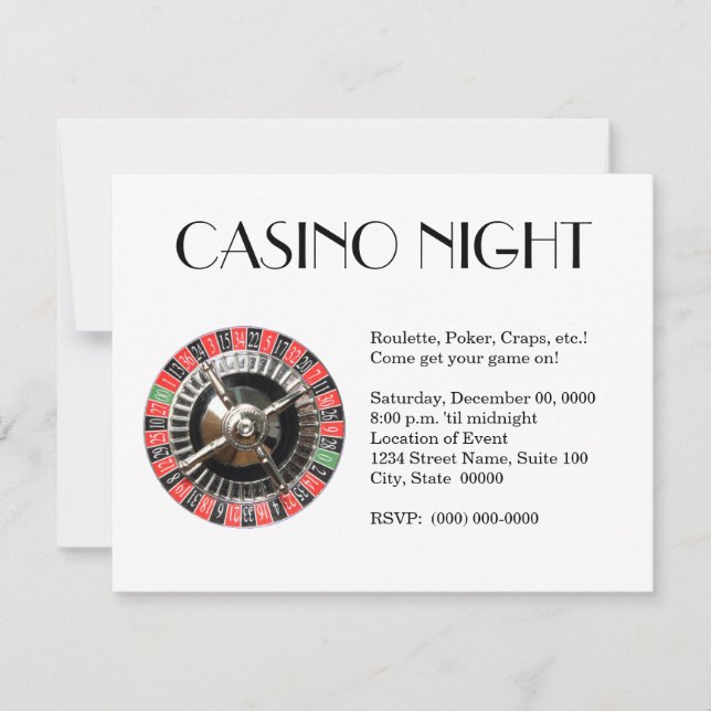 Casino Night Invitations (Front)