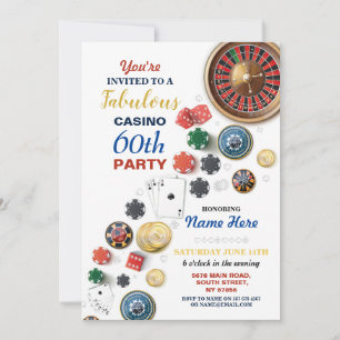 Casino Night Las Vegas Birthday Cards Party