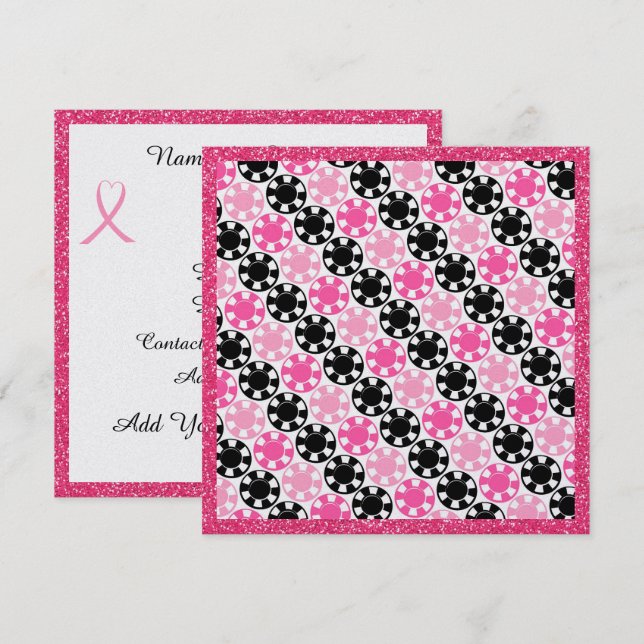 Casino Night Party / Fundraiser Invitation (Front/Back)