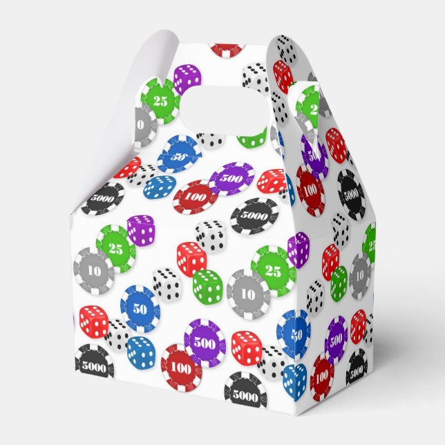 Casino Night party gable favour box (Back Side)