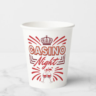 Casino Night Party Gambling Lover Paper Cups