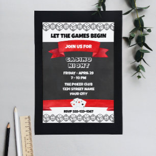 Casino Night Party Invitation