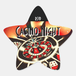 Casino Night Party star rsvp Sticker