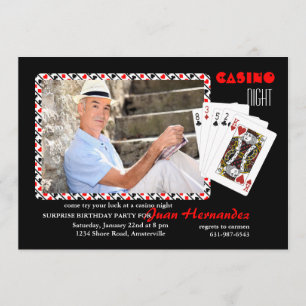 Casino Night Photo Invitation