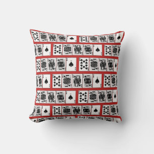 Casino Night Poker Royal Straight Flush Spades Cushion