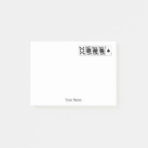 Casino Night Poker Royal Straight Flush Spades Post-it Notes