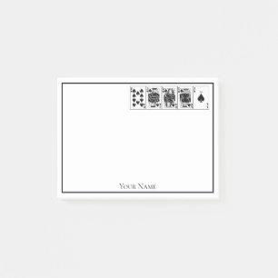 Casino Night Poker Royal Straight Flush Spades Post-it Notes