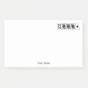 Casino Night Poker Royal Straight Flush Spades Post-it Notes