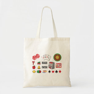 Casino Night Slot Machine Poker Lucky 7s Tote Bag