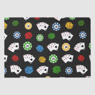 Casino party pattern Gambling tissue paper