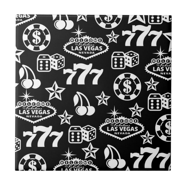Casino Pattern Ceramic Tile (Front)