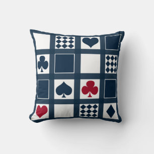 Casino playing cards suits hearts crosses clubs sp cushion