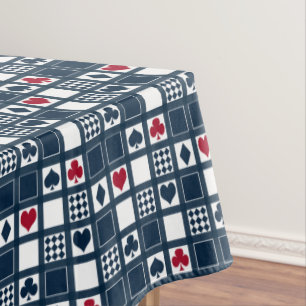 Casino playing cards suits hearts crosses clubs sp tablecloth