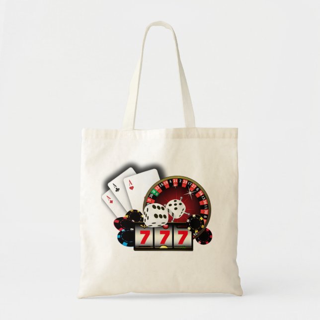 casino, poker, adult item tote bag (Front)
