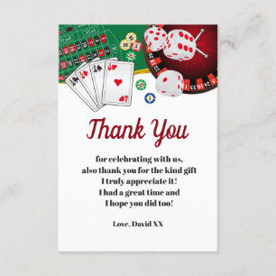 casino, poker, adult, thank you card