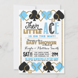 Casino Poker Baby Coed Shower Invitation