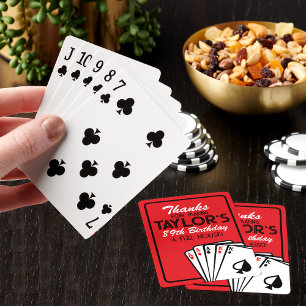 Casino Poker Birthday Favour Deck of Playing Cards