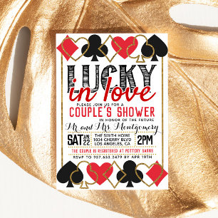 Casino Poker Bridal Couple's Shower Invitation