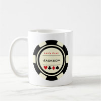 Casino Poker Chip Black Cream Red with Name