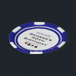 Casino Poker Chip Blue White Las Vegas Birthday Paper Plate<br><div class="desc">Dazzle the birthday party guests with these fun personalised navy blue and white poker chip paper plates! Matching invitation and party supplies available.</div>