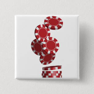 Casino / Poker Chips 15 Cm Square Badge